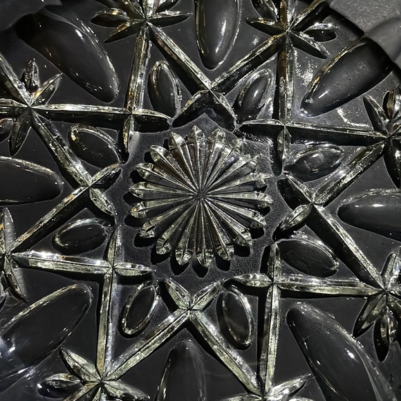 Vintage Round Glass Serving Tray Handles Glassware - Picture 2 of 6